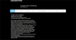 Desktop Screenshot of cougarsdentaxidermy.com